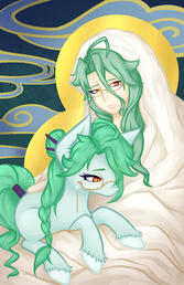 Baizhu Genshin x MLP Crossover