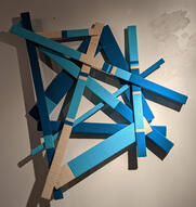 Wood Yarn Wrapped Sculpture